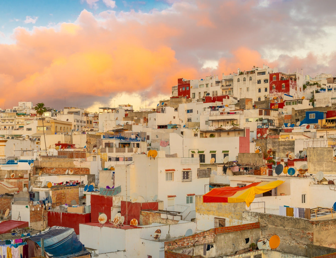 Noah Jigsaw Puzzle Tangier and Chefchaouen Morocco travel photographs of various village scenes depicting stairs artwork city scapes golden hour blue hour sunset sunrise the blue city with blue painted walls hearts 1000 pieces