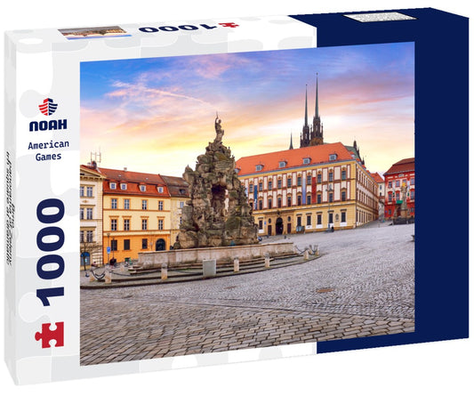 Noah Jigsaw Puzzle Brno - panorama of Zeleny trh square at dramatic sunset, Czech Republic 1000 pieces