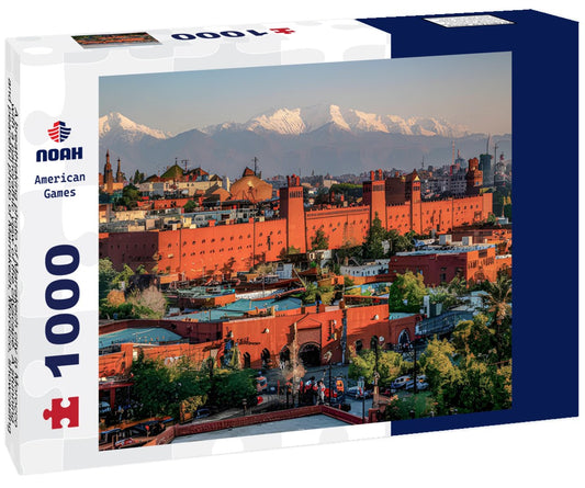 Noah Jigsaw Puzzle A breathtaking photo of Marrakech city in Morocco, with a panoramic view of the cityscape. A stunning and peaceful photo of Marrakech, Morocco, showcasing its vibrant cityscape and intricate architect 1000 pieces