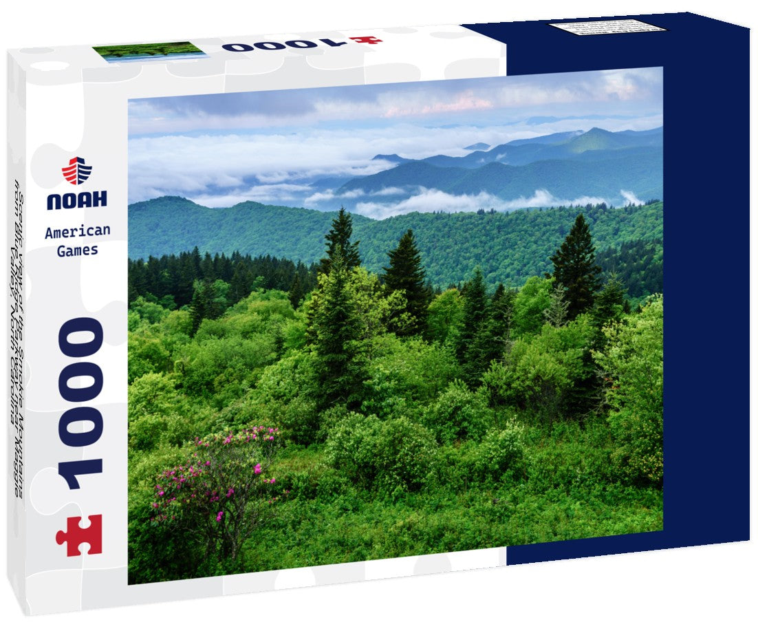 Scenic view of the Smokie Mountains from Blue Ridge Parkway near Maggie Valley, North Carolina 1000pc Puzzle