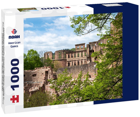Noah Jigsaw Puzzle Heidelberg Castle, Heidelberg Palace, castle in Baden-Württemberg Germany. Ancient medieval ruins, popular tourist site, nature, cloudy sky 1000 pieces