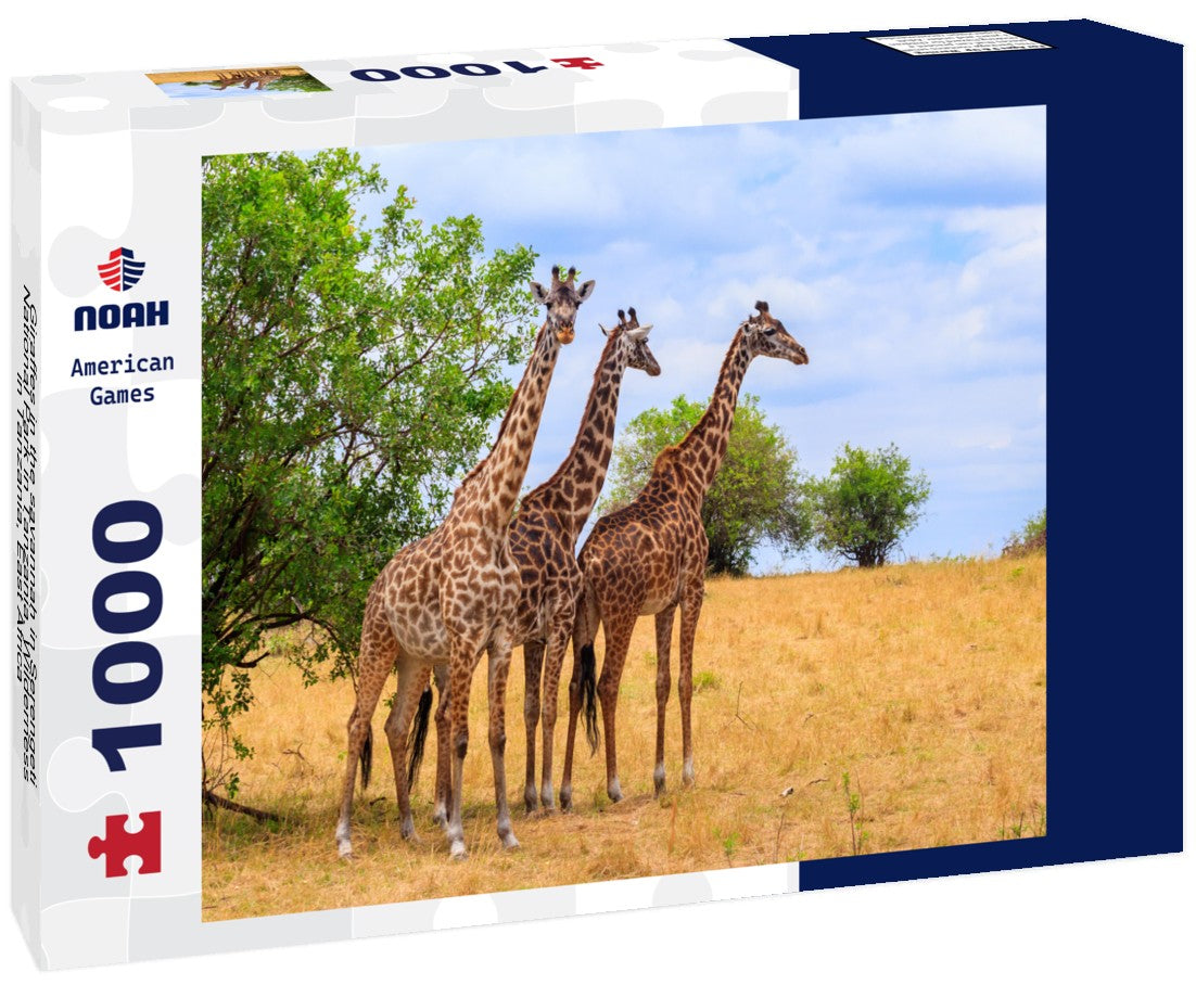 Noah Jigsaw Puzzle Giraffes in the savannah in Serengeti National Park in Tanzania. Wilderness in Tanzania, East Africa 1000 pieces