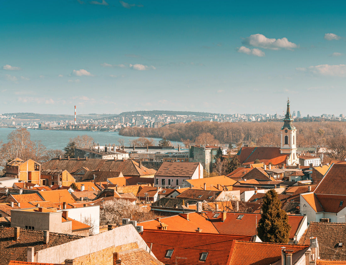 Noah Jigsaw Puzzle a scenic panoramic observation of Belgrade's cityscape, with its picturesque houses and historic churches lining the banks of the Danube River 1000 pieces