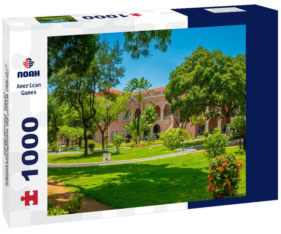 Noah Jigsaw Puzzle Garden around the presidential palace in in São Tomé, São Tomé and Principe (STP), Central Africa 1000 pieces