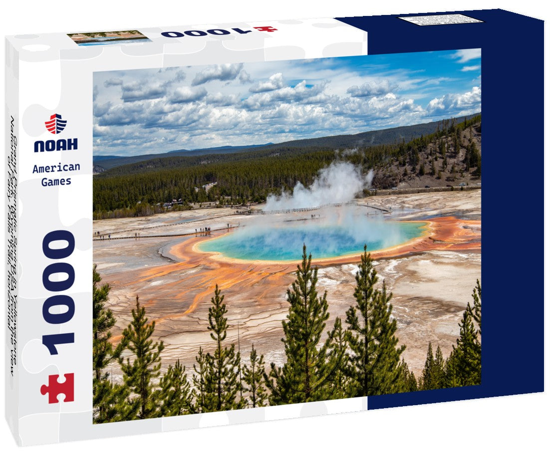 Noah Jigsaw Puzzle Grand Prismatic Spring in Yellowstone National Park, Wyoming USA from the view of Fairy Falls Trail, horizontal 1000 pieces