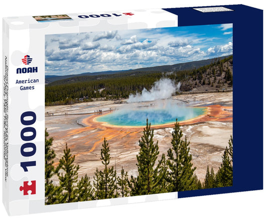 Noah Jigsaw Puzzle Grand Prismatic Spring in Yellowstone National Park, Wyoming USA from the view of Fairy Falls Trail, horizontal 1000 pieces