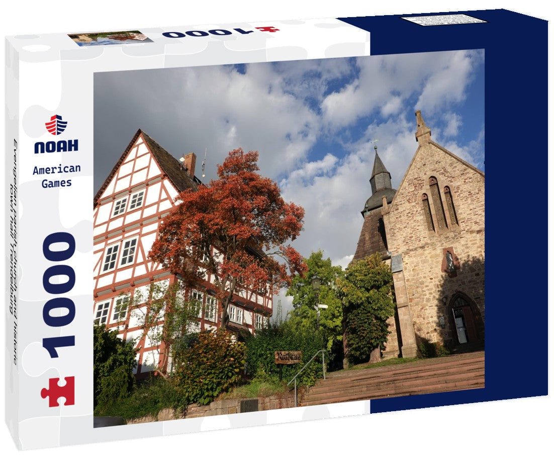 Noah Jigsaw Puzzle Evengelian parish church and historic town hall Trendelburg 1000 pieces