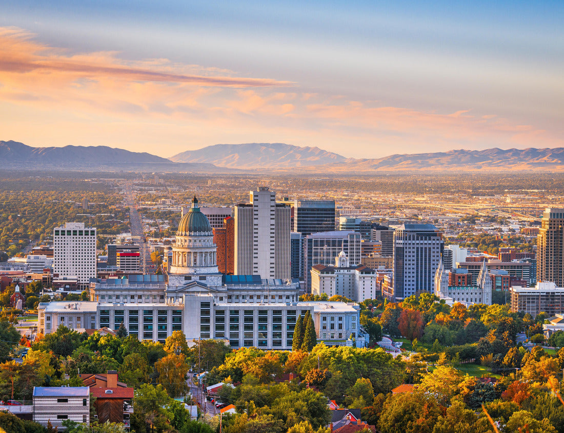 Salt Lake City, Utah, USA downtown city skyline at dawn 1000pc Puzzle