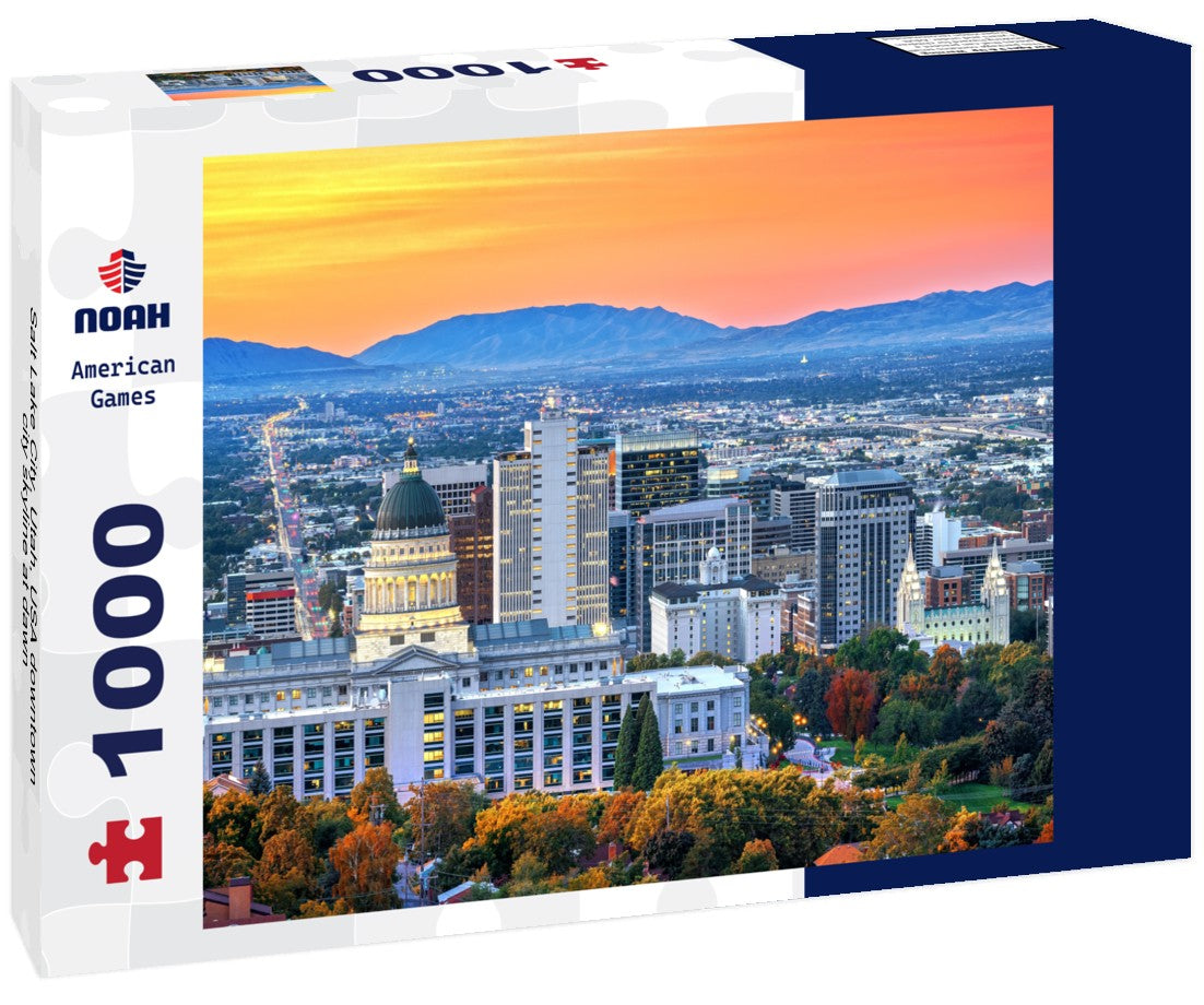 Noah Jigsaw Puzzle Salt Lake City, Utah, USA downtown city skyline at dawn 1000 pieces
