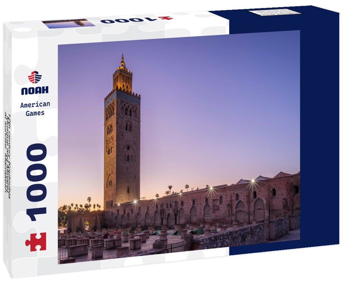 Noah Jigsaw Puzzle 12th century Koutoubia Mosque and Minaret, at sunrise. Marrakesh, Marrakesh-Safi, Morocco 1000 pieces