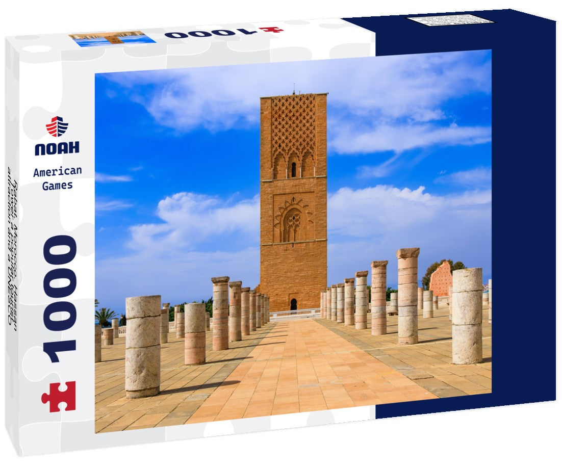 Rabat, Morocco. Hassan Tower a popular tourist attraction and a UNESCO World Heritage Site 1000pc Puzzle