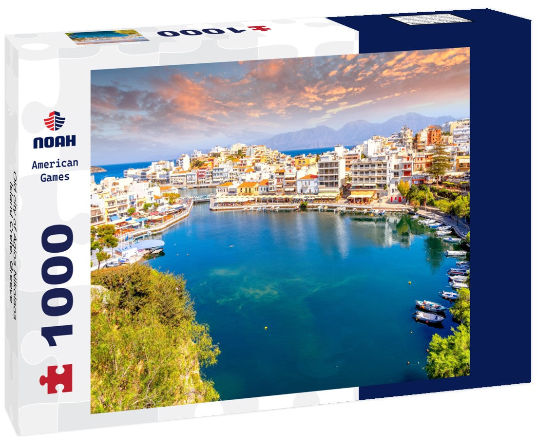 Old city of Agios Nikolaos, Island Crete, Greece 1000pc Puzzle