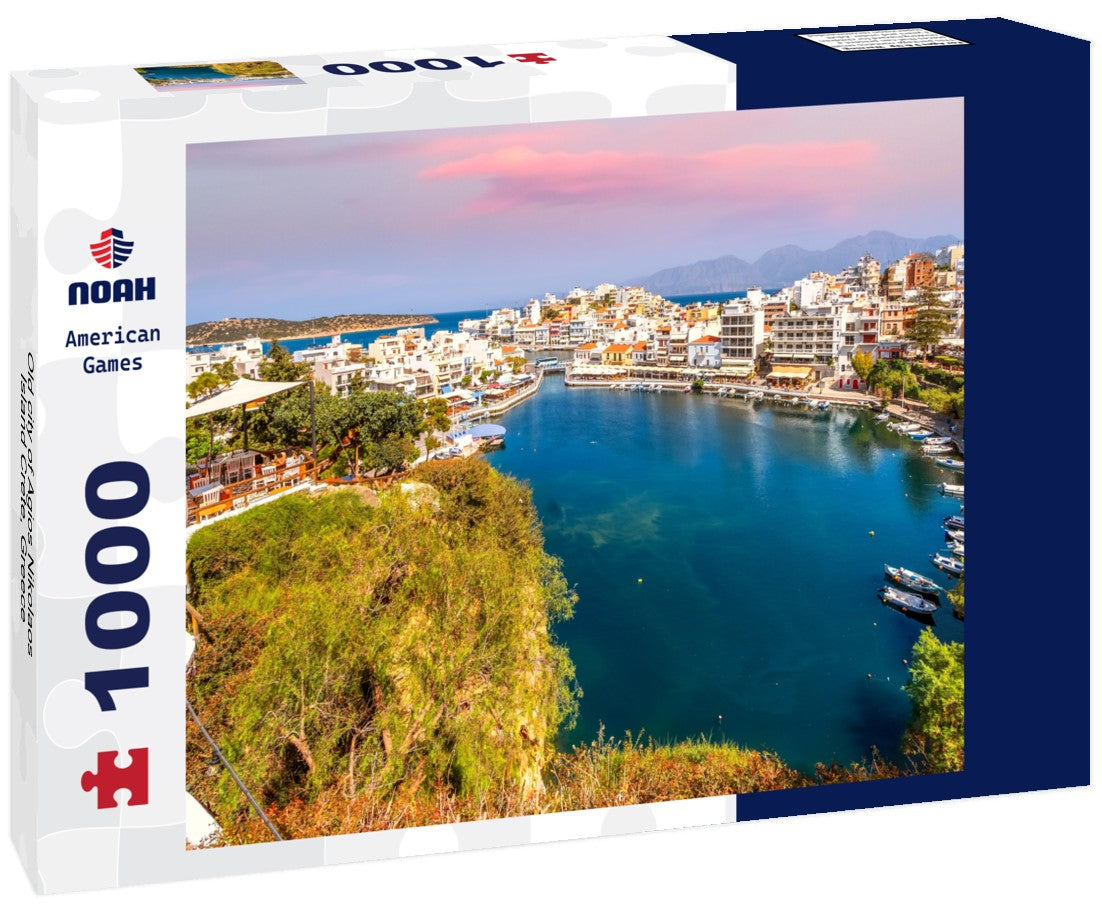 Old city of Agios Nikolaos, Island Crete, Greece 1000pc Puzzle