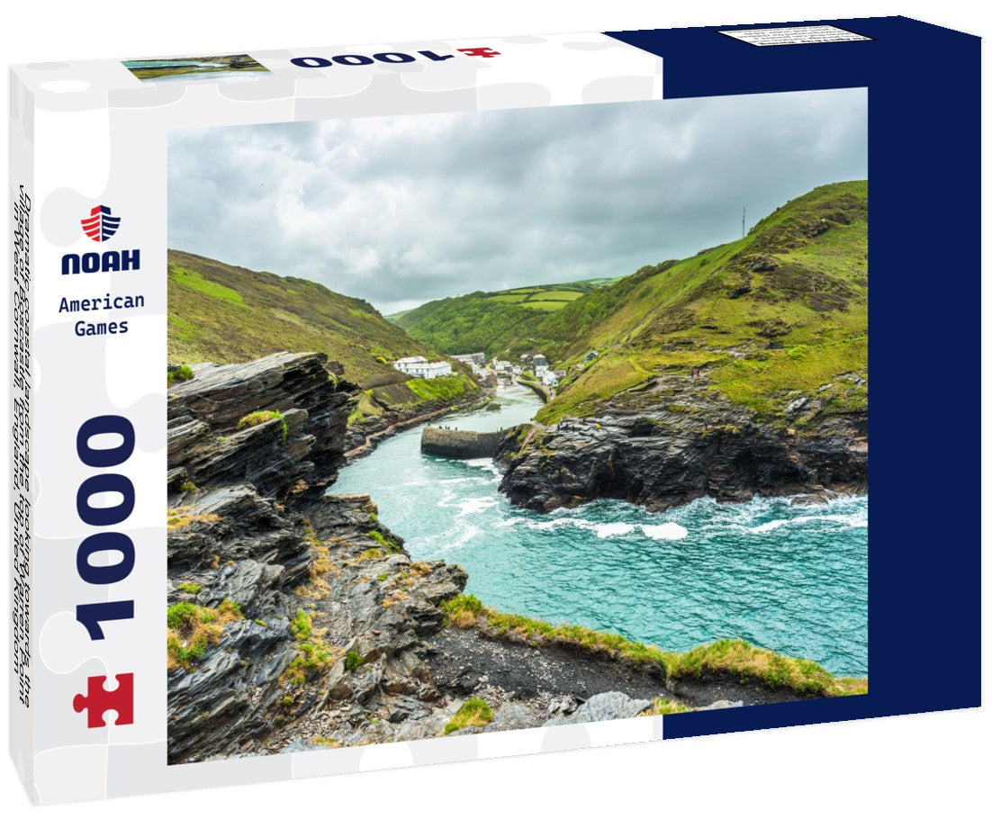 Noah Jigsaw Puzzle Dramatic coastal landscape looking towards the village of Boscastle from the top of Warren Point in West Cornwall, England, United Kingdom 1000 pieces