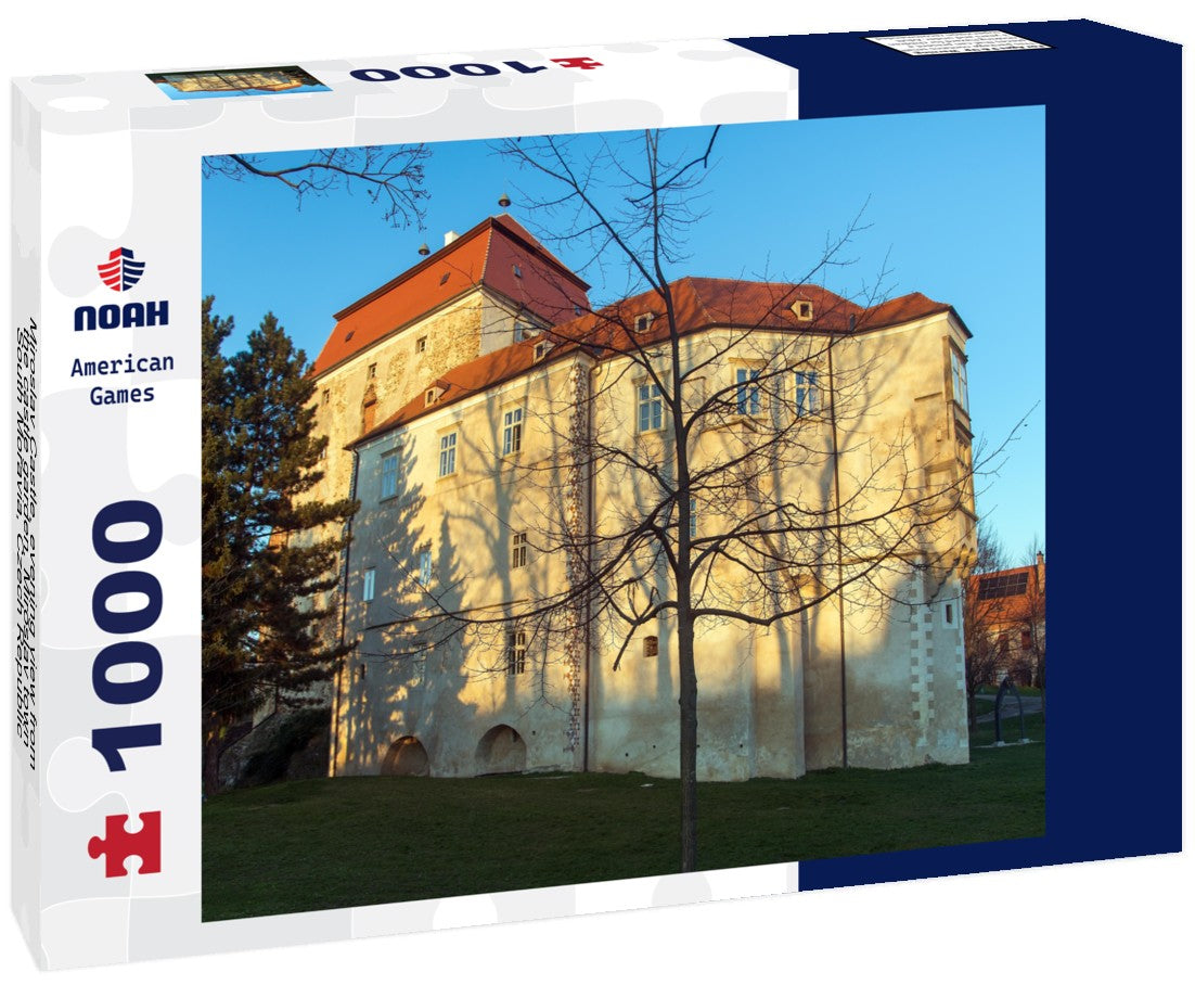 Miroslav Castle, evening view from the castle garden, Miroslav town, South Moravia, Czech Republic 1000pc Puzzle