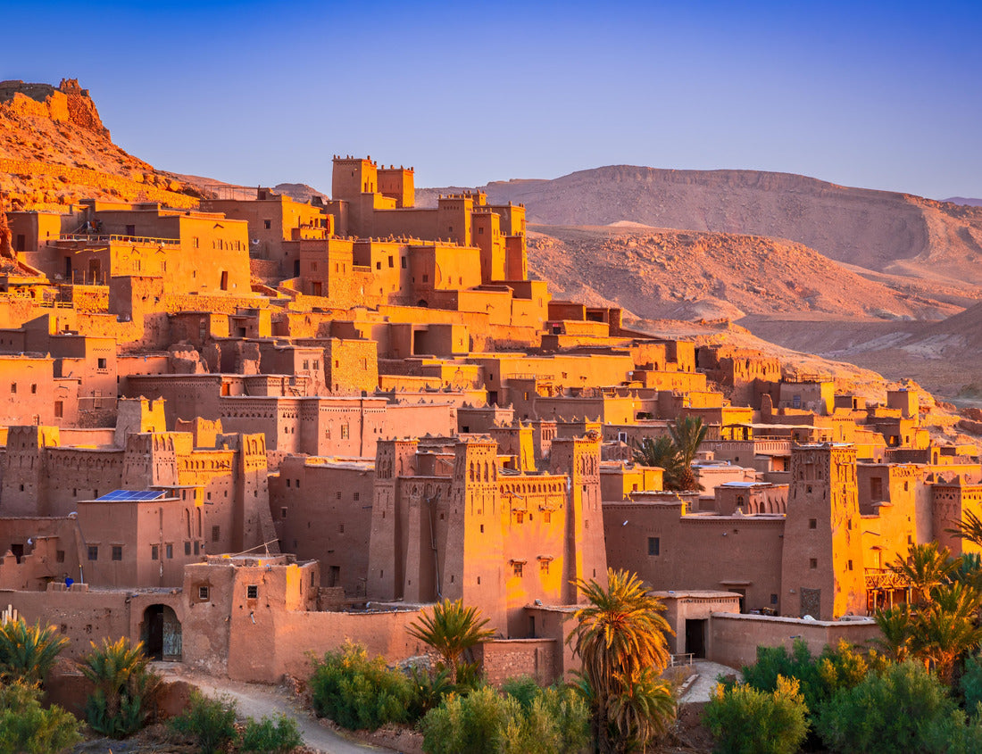 Noah Jigsaw Puzzle Ait-Benhaddou, Morocco. Striking example of clay architecture and kasbah in North Africa, Atlas Mountain range in the background 1000 pieces