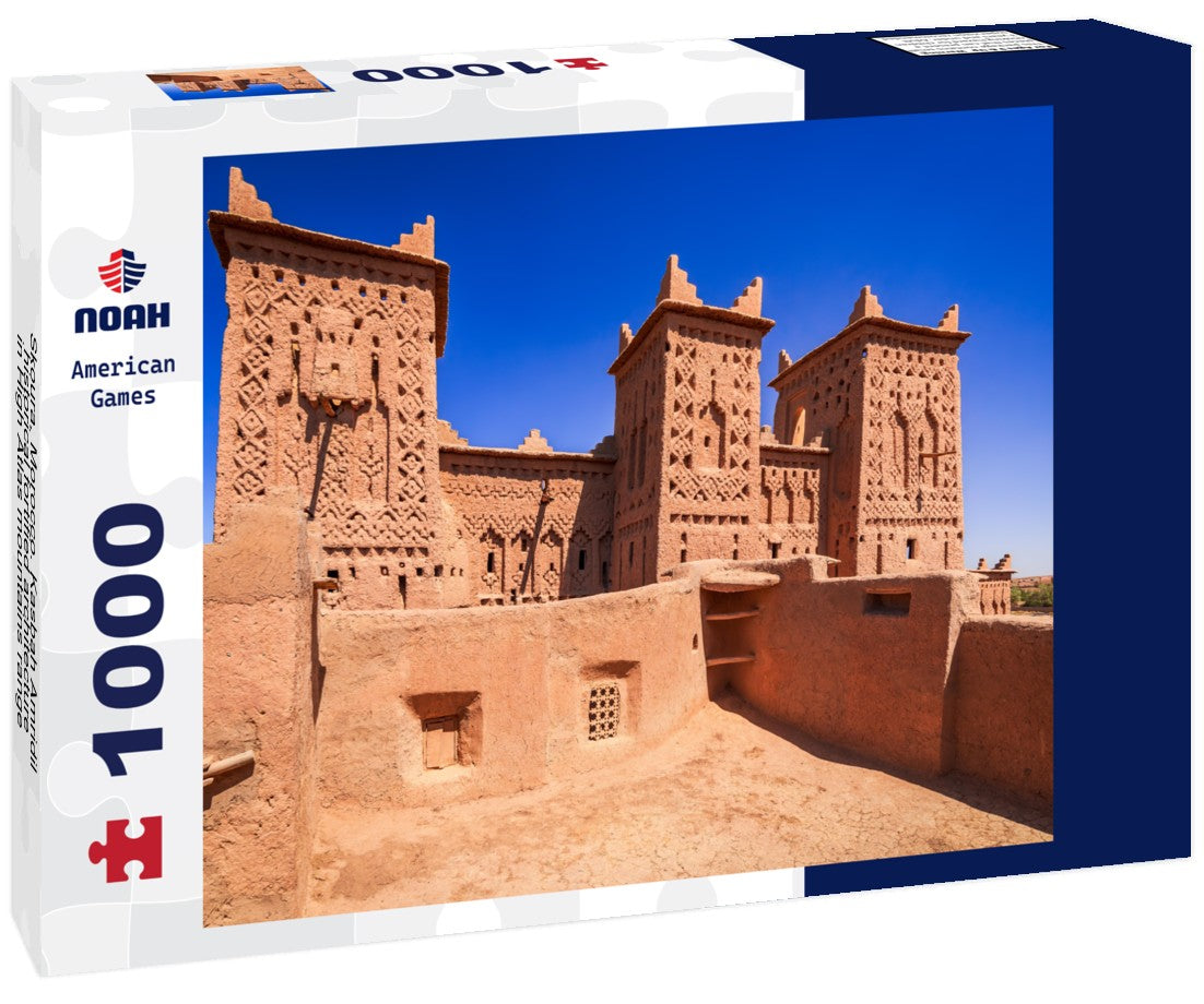 Skoura, Morocco. Kasbah Amridil, historical fortified architecture in High Atlas mountains range 1000pc Puzzle