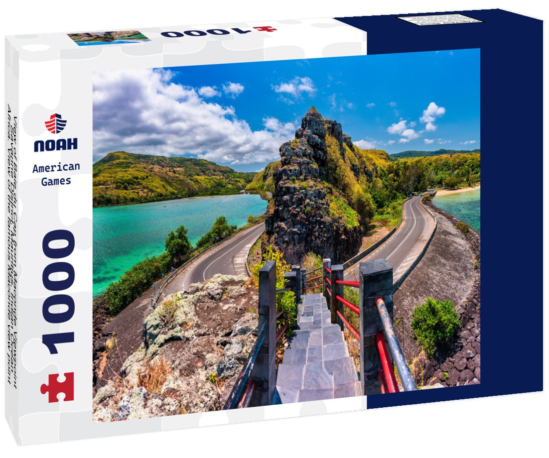 Baie du Cap from Maconde Viewpoint, Savanne District, Mauritius, Indian Ocean, Africa. the famous Maconde view point, sea and the mountains in the background, in Mauritius, Africa 1000pc Puzzle