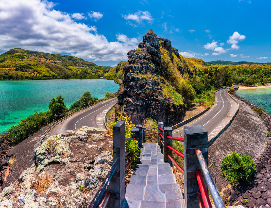 Baie du Cap from Maconde Viewpoint, Savanne District, Mauritius, Indian Ocean, Africa. the famous Maconde view point, sea and the mountains in the background, in Mauritius, Africa 1000pc Puzzle