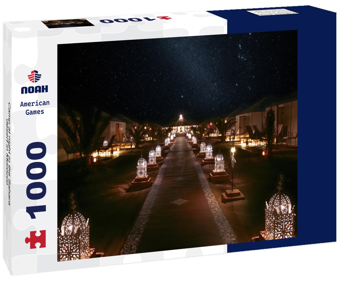 Noah Jigsaw Puzzle Camp at night in the Sahara desert in Morocco 1000 pieces