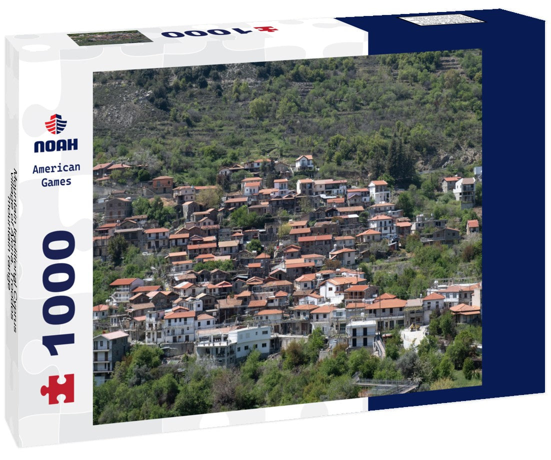 Noah Jigsaw Puzzle Mountain traditional Cyprus village of Alona. Troodos mountain range 1000 pieces