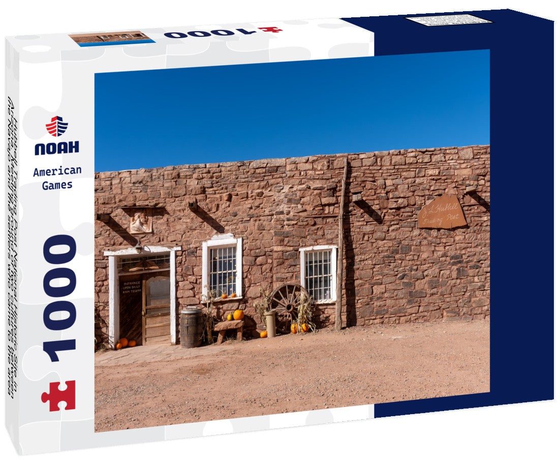 Noah Jigsaw Puzzle Hubbell Trading Post National Historic Site in Arizona. Meeting ground of two cultures between the Navajo and the settlers who came to the area to trade. Historic building and sign 1000 pieces