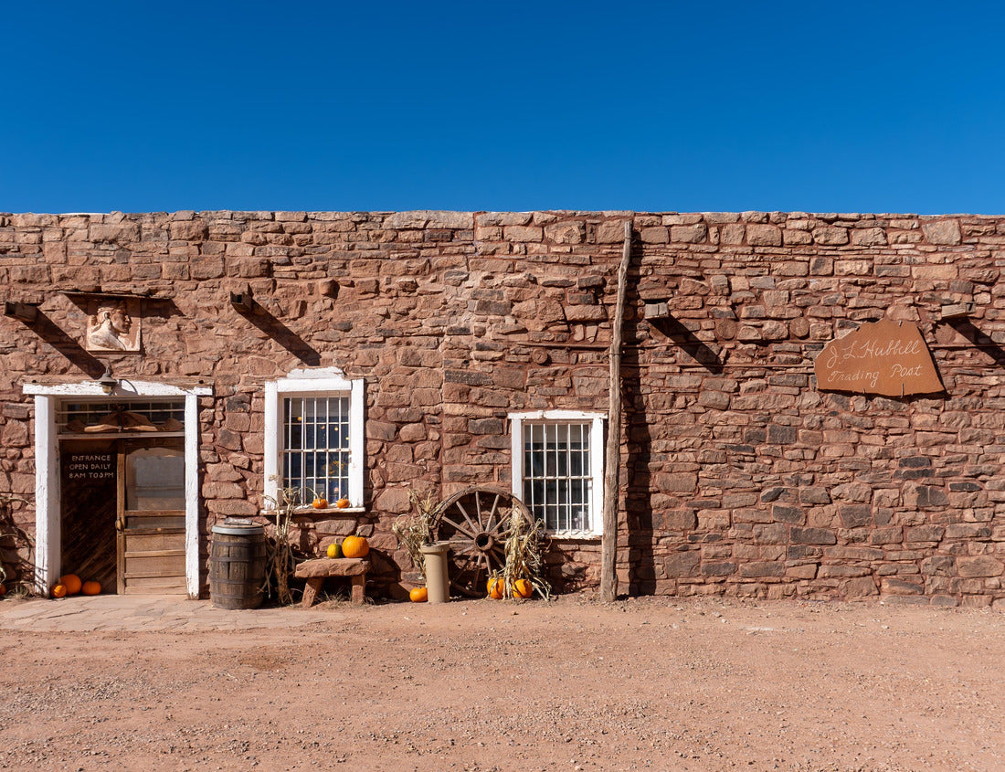 Noah Jigsaw Puzzle Hubbell Trading Post National Historic Site in Arizona. Meeting ground of two cultures between the Navajo and the settlers who came to the area to trade. Historic building and sign 1000 pieces