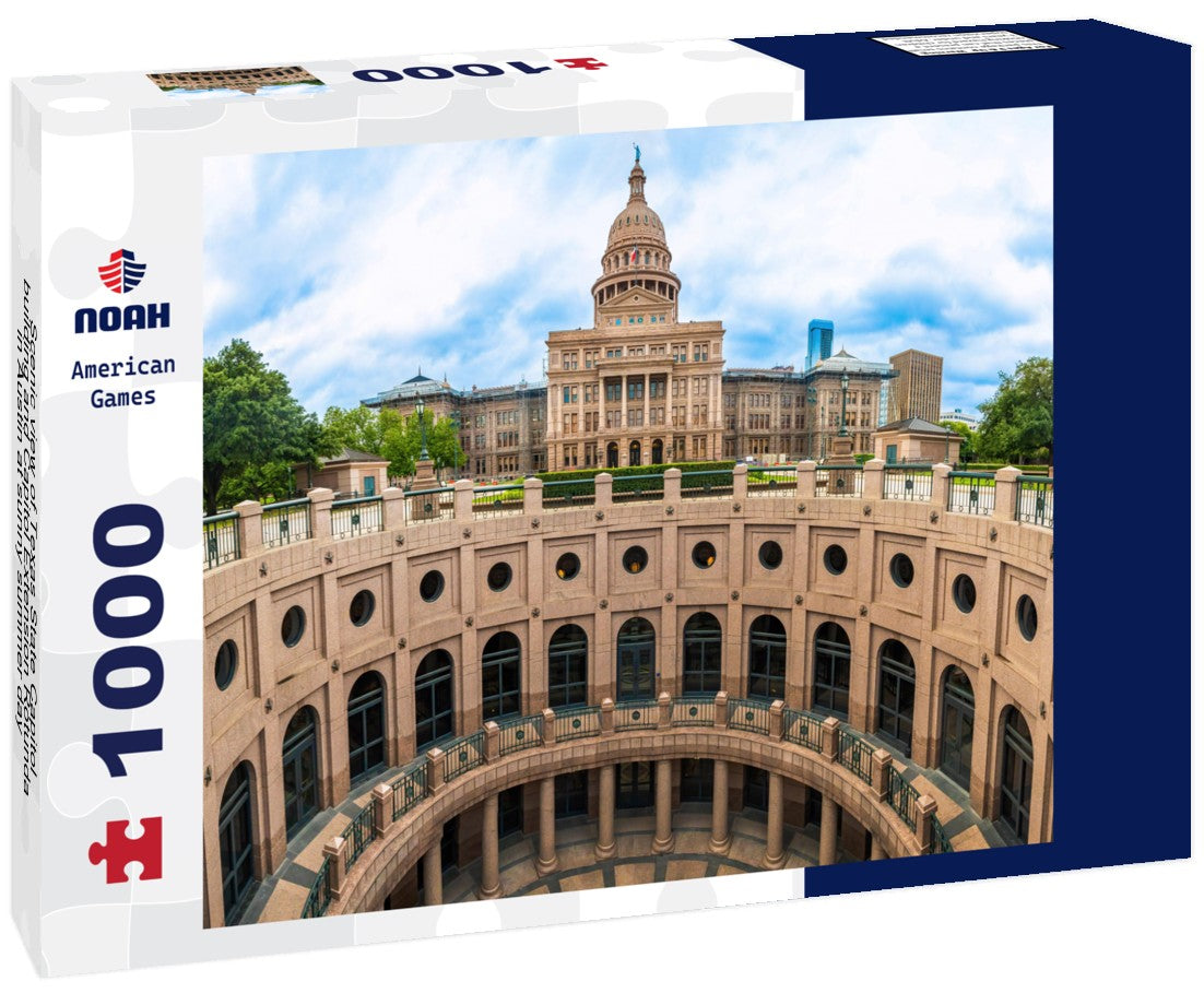 Scenic view of Texas State Capitol building and Capitol Extension Rotunda in Austin at sunny summer day 1000pc Puzzle