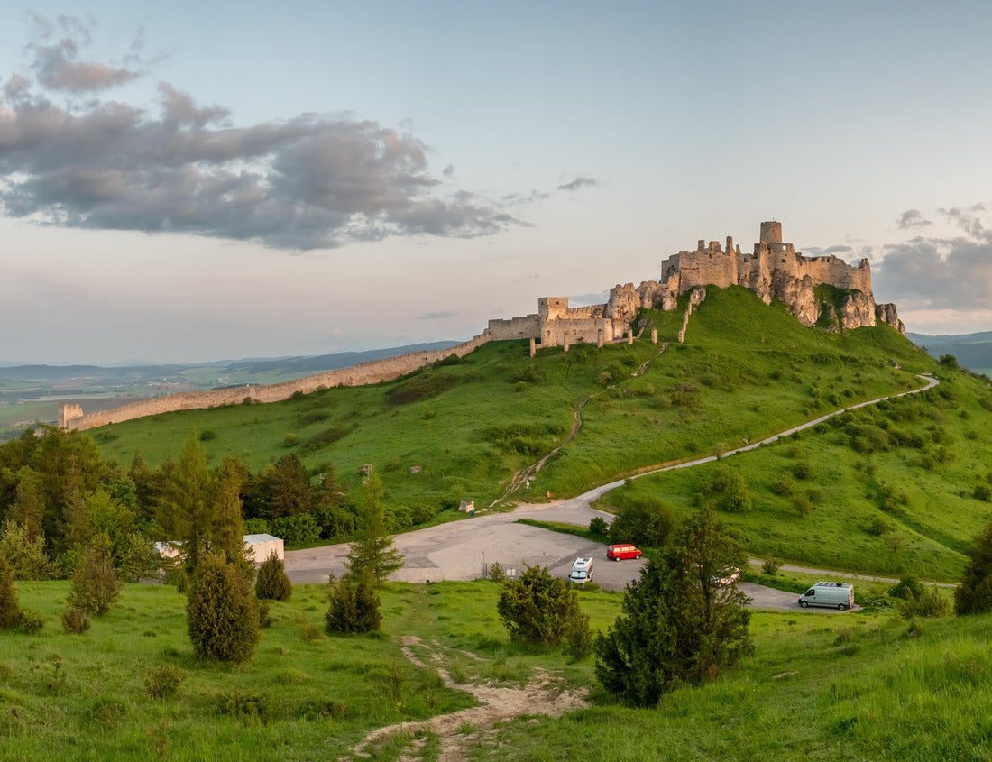 the Spis castle at sunrise, Unesco World Heritage Site, Slovakia. Spissky hrad medieval castle. Spis Castle in the town of Spisske Podhradie in Slovakia 1000pc Puzzle