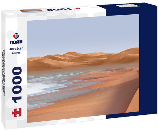 Noah Jigsaw Puzzle Sahara desert with Atlantic ocean meets near coast - Morocco, North Africa 1000 pieces