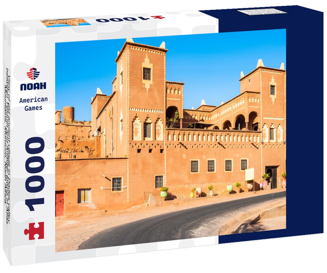 old ancient village in Dades valley between Telouet and Anmiter towns in Atlas Mountains, Morocco, North Africa 1000pc Puzzle