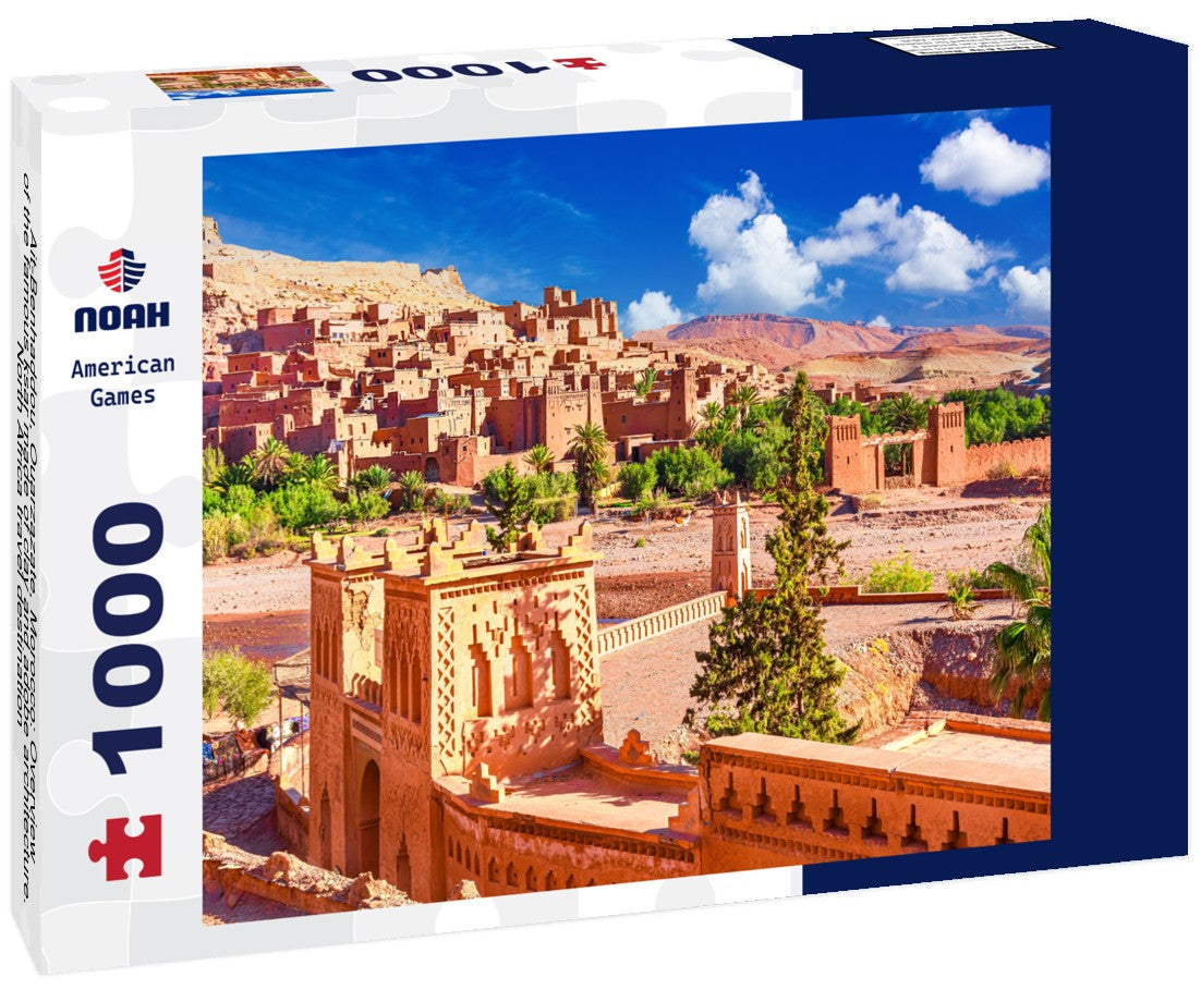 Noah Jigsaw Puzzle Ait-Benhaddou, Ouarzazate, Morocco: Overview of the famous ksar made of clay and adobe architecture. North Africa travel destination 1000 pieces