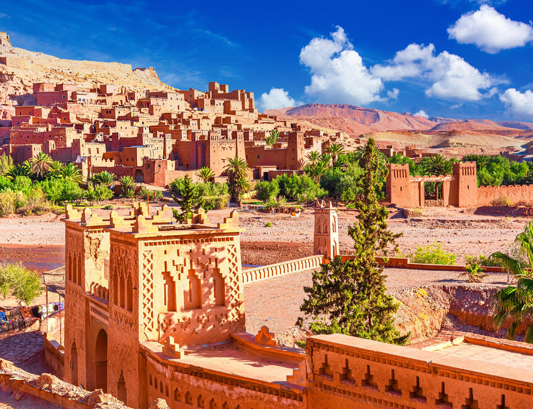 Noah Jigsaw Puzzle Ait-Benhaddou, Ouarzazate, Morocco: Overview of the famous ksar made of clay and adobe architecture. North Africa travel destination 1000 pieces