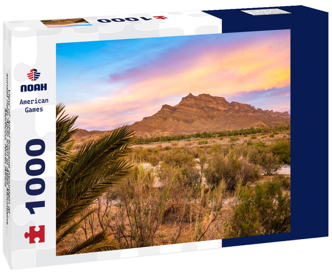 Jebel Kissane mountain at sunset near Agdz town in Atlas Mountains, Morocco, North Africa 1000pc Puzzle