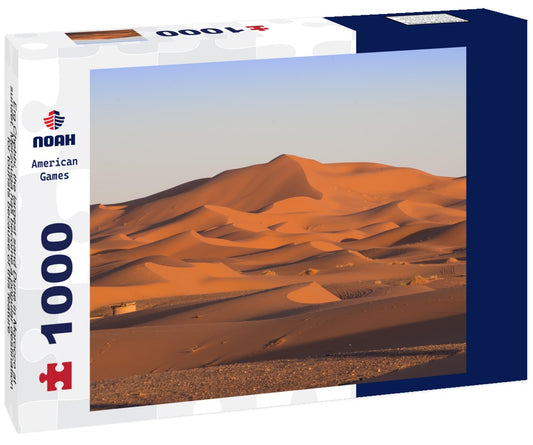Noah Jigsaw Puzzle Erg Chebbi, the largest sand Dune in Morocco at sunset. Merzouga has become a popular destination for tourists because of this feature 1000 pieces