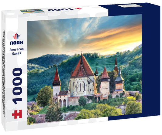 Noah Jigsaw Puzzle Amazing medieval architecture of Biertan fortified Saxon church in Romania protected by Unesco World Heritage Site. Location: Biertan, Sibiu county, Romania, Europe 1000 pieces