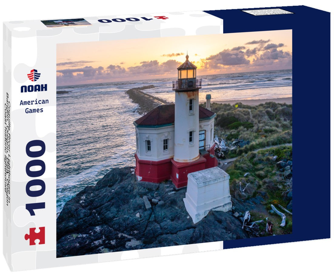Noah Jigsaw Puzzle Coquille River Lighthouse in Bandon, Oregon, USA. Oregon Coast historic lighthouse 1000 pieces