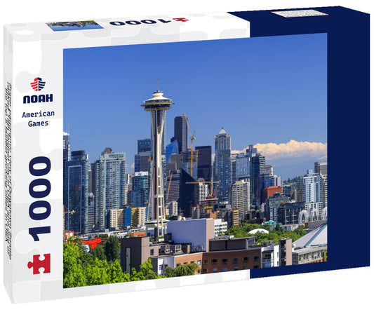 Noah Jigsaw Puzzle Super panoramic view of Downtown Seattle, ranked 15th largest city in USA and one of the top 5 fastest growing cities in USA 1000 pieces