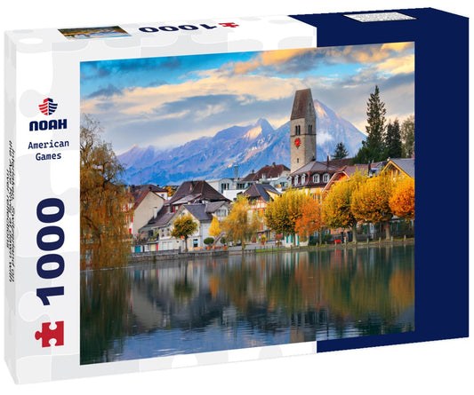 Noah Jigsaw Puzzle Interlaken, Switzerland on the Aare River at dawn with river reflections 1000 pieces
