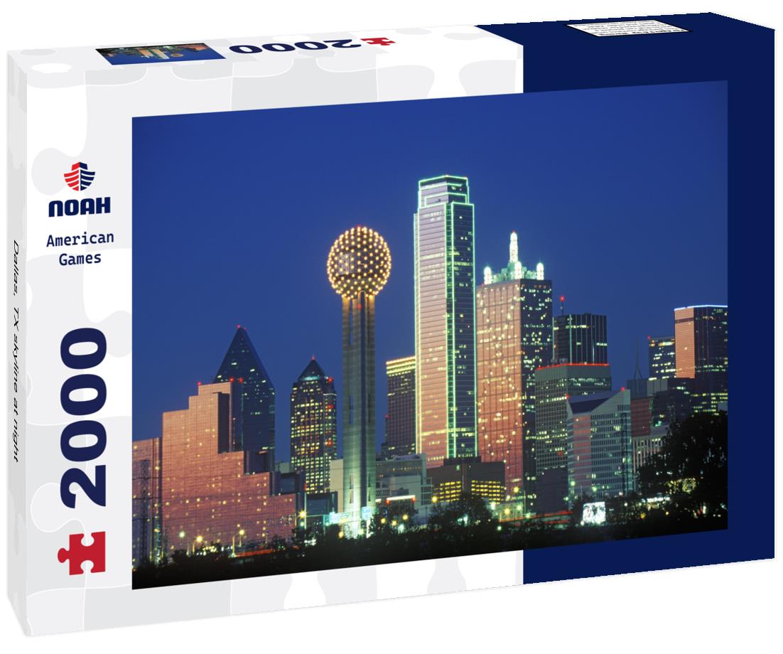 Noah Jigsaw Puzzle Dallas, TX skyline at night 2000 pieces