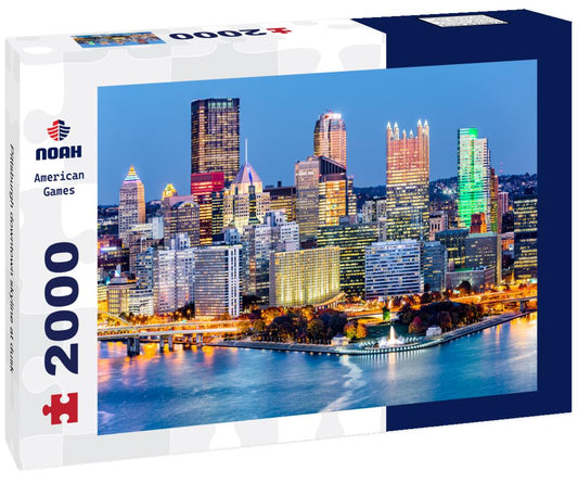 Noah Jigsaw Puzzle Pittsburgh downtown skyline at dusk 2000 pieces