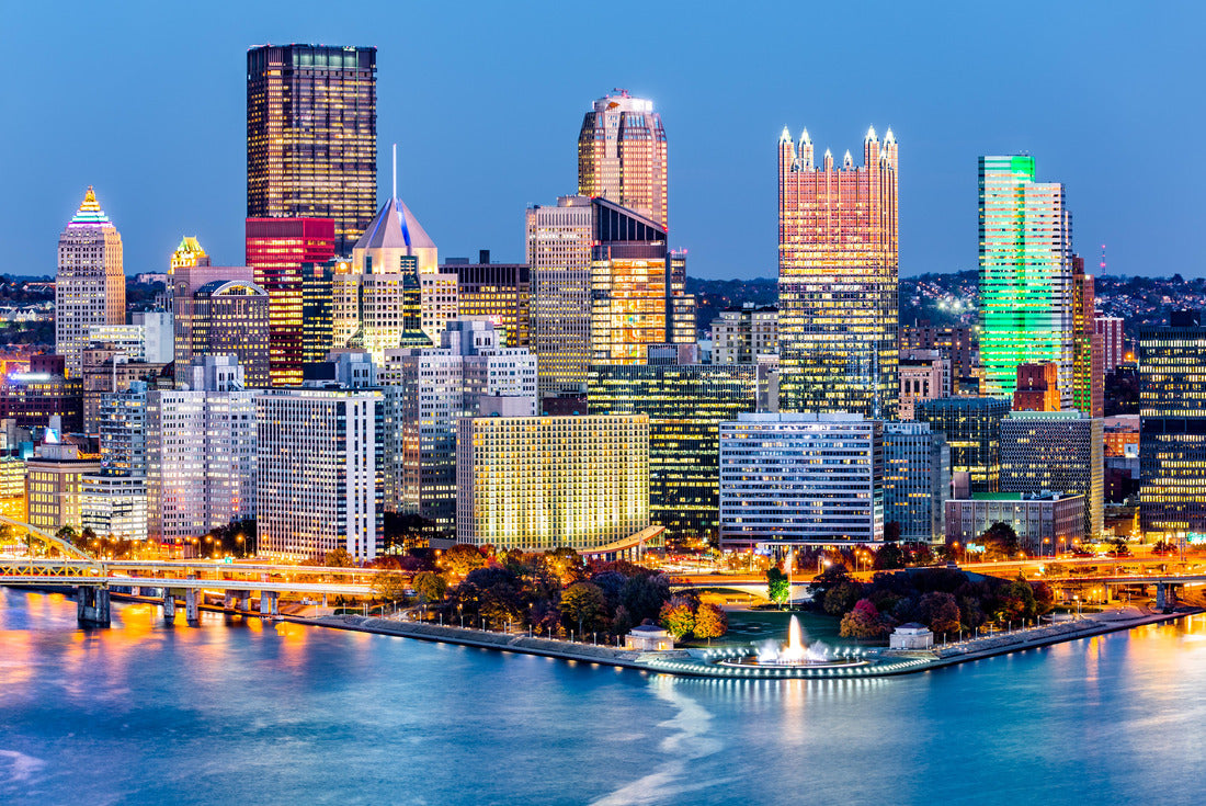 Noah Jigsaw Puzzle Pittsburgh downtown skyline at dusk 2000 pieces