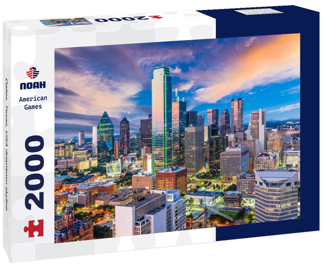 Noah Jigsaw Puzzle Dallas, Texas, USA downtown skyline 2000 pieces