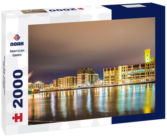 Noah Jigsaw Puzzle Green Bay Wisconsin skyline at night 2000 pieces