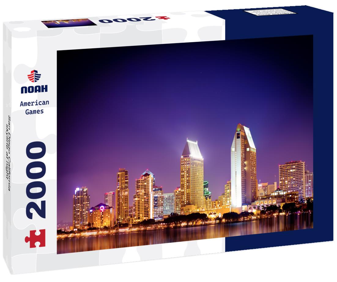 Noah Jigsaw Puzzle San Diego California skyline at night 2000 pieces