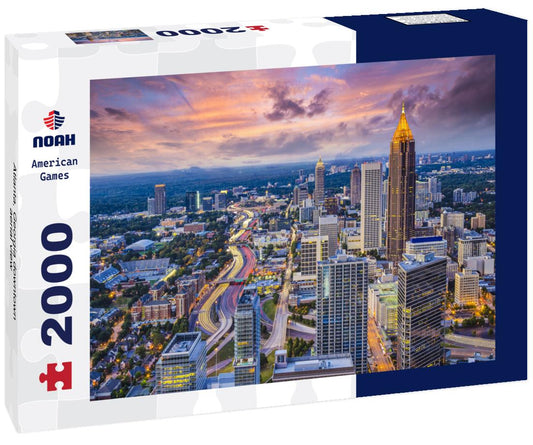 Noah Jigsaw Puzzle Atlanta, Georgia downtown aerial view 2000 pieces