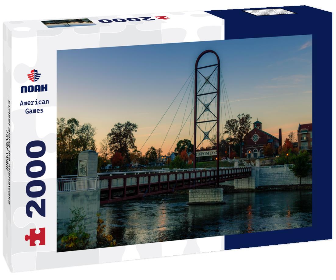 Noah Jigsaw Puzzle Sunset along the Mishawaka River Walk 2000 pieces