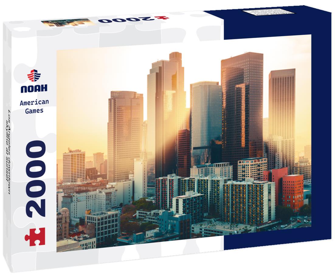 Noah Jigsaw Puzzle Los Angeles downtown skyline at sunset 2000 pieces