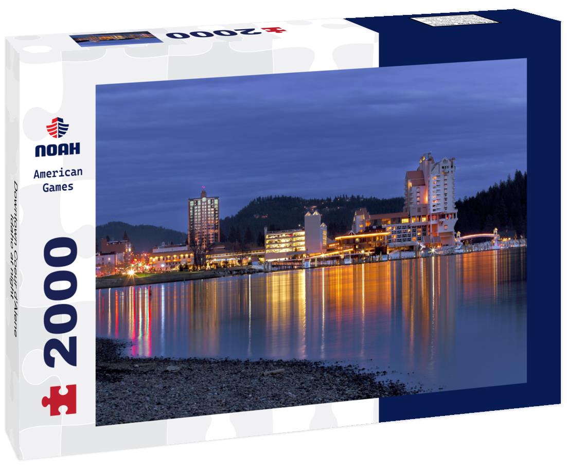 Noah Jigsaw Puzzle Downtown Coeur d'Alene, Idaho at night 2000 pieces
