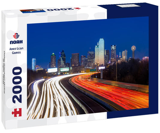 Noah Jigsaw Puzzle Dallas downtown skyline at night, Texas 2000 pieces